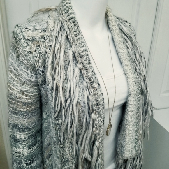 Free People Fringed Open Sweater Jacket - Picture 5 of 12